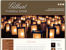 Tablet Screenshot of gilbartfuneralhome.com